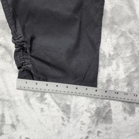Eddie Bauer Pants Womens 12 Black Stretch Nylon Crop Capri Ruched Hem Outdoors - Picture 13 of 14
